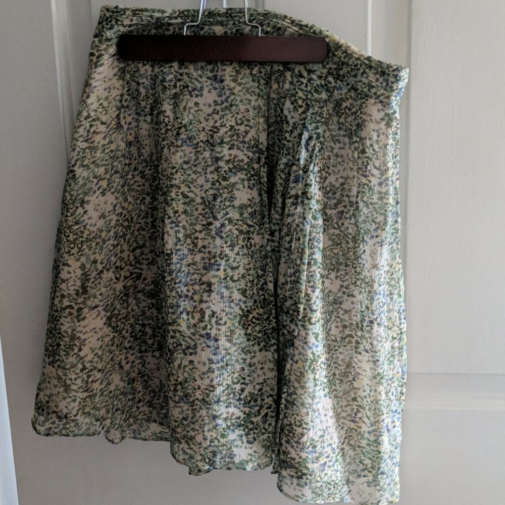 J. Crew Floral Chiffon Skirt 0